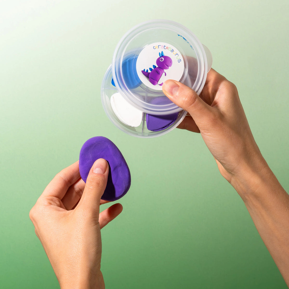 PUQUU - Lufttrocknende Knete: Air Clay Dino Violett