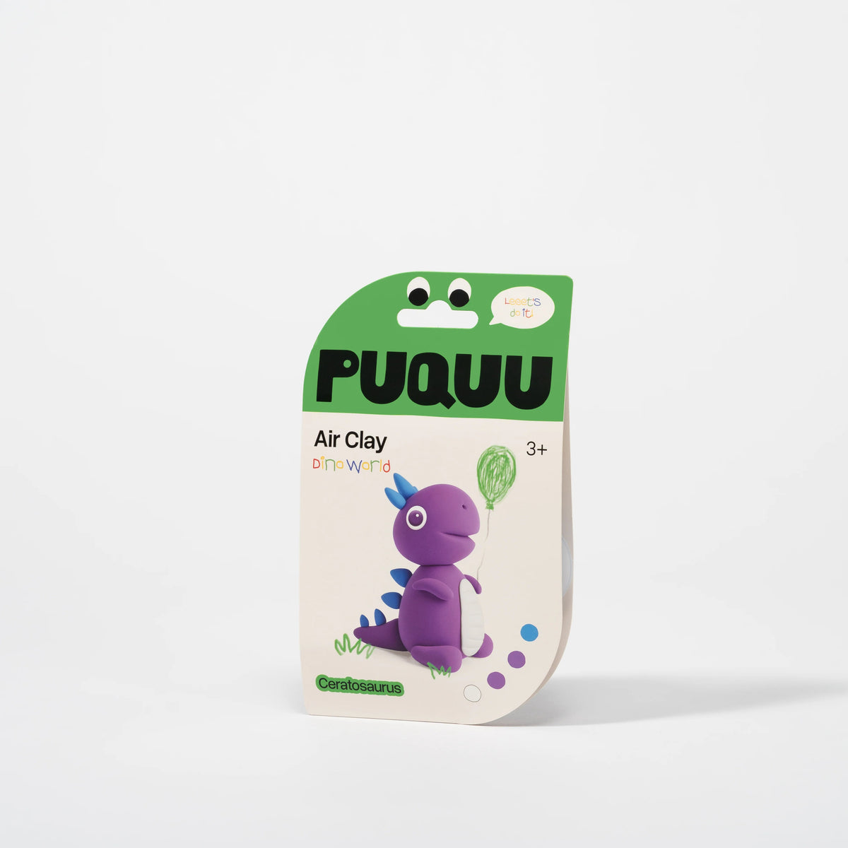 PUQUU - Lufttrocknende Knete: Air Clay Dino Violett