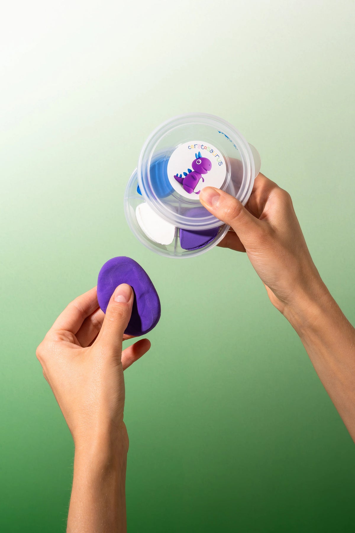 PUQUU - Lufttrocknende Knete: Air Clay Dino Violett