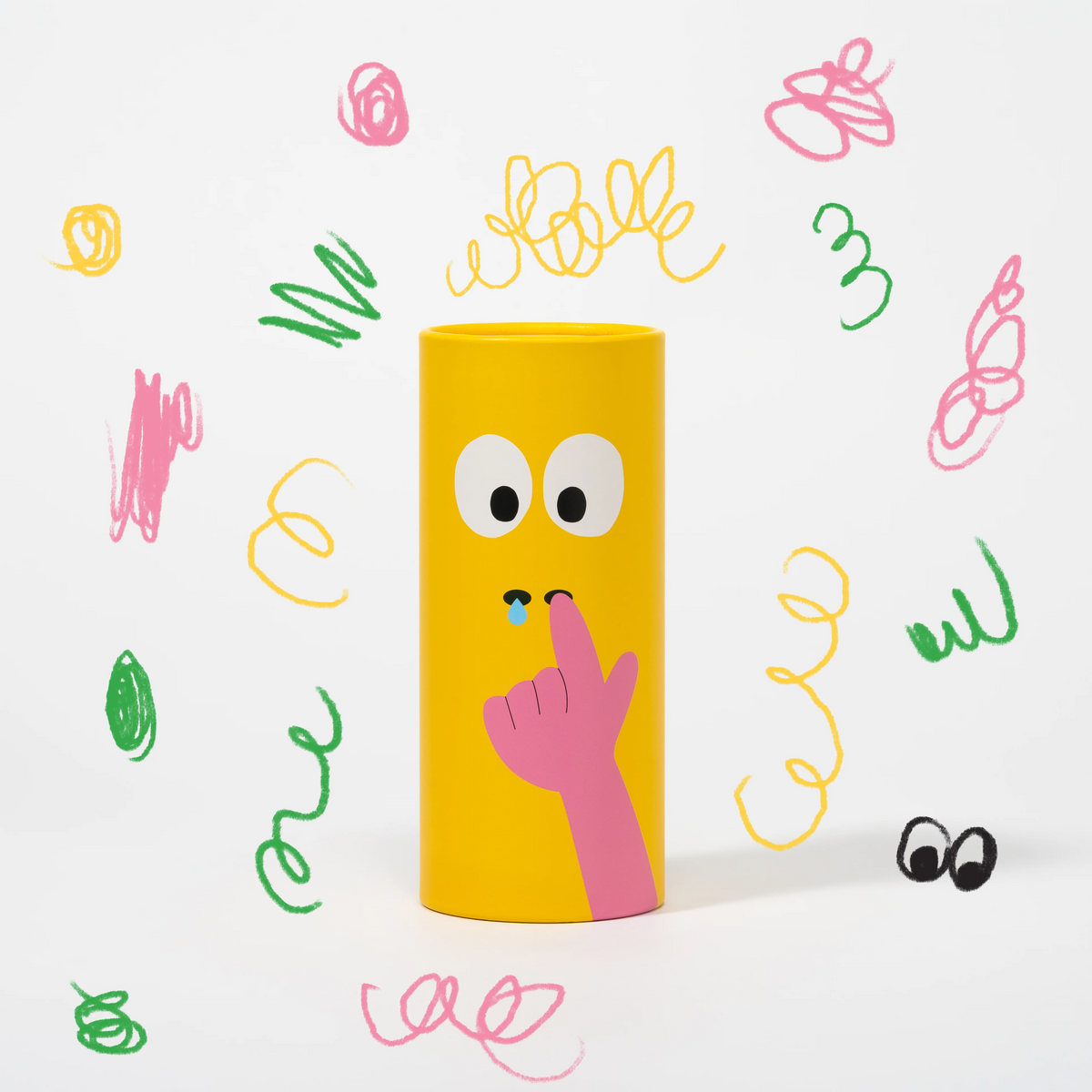 PUQUU - Taschentücher in Design-Tube Gelb