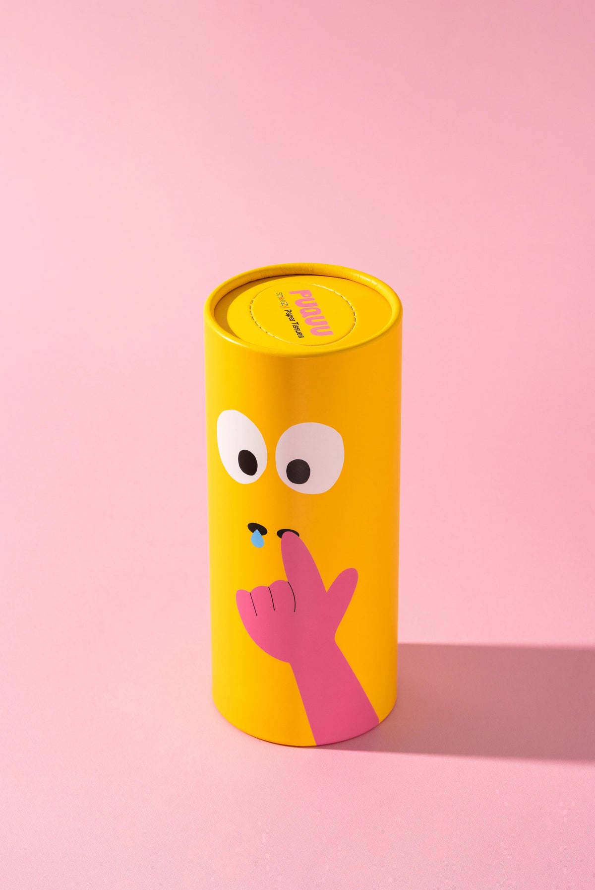 PUQUU - Taschentücher in Design-Tube Gelb