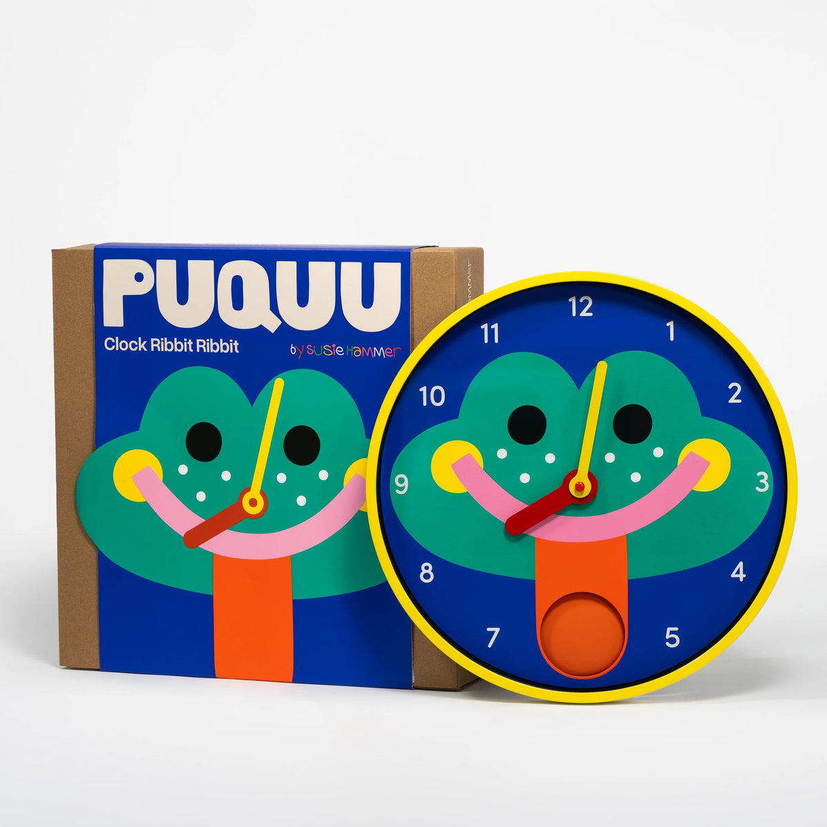 PUQUU - Wanduhr Frosch