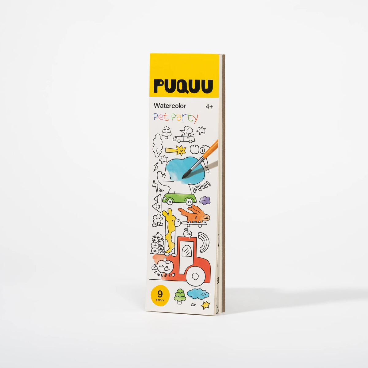 PUQUU - Wasserfarben-Malbuch Tiere