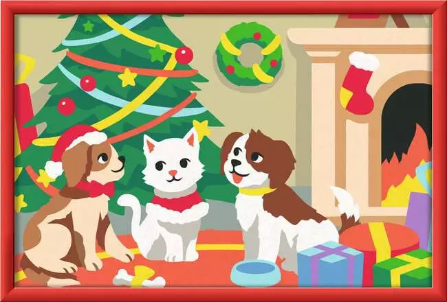 Ravensburger - Malen nach Zahlen: Pfoten-Weihnachten