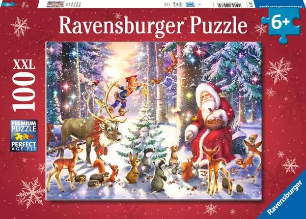 Ravensburger - Puzzle Waldweihnacht 100 Teile XXL