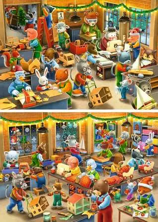 Ravensburger - Puzzle Weihnachtswerkstatt 2x12 Teile