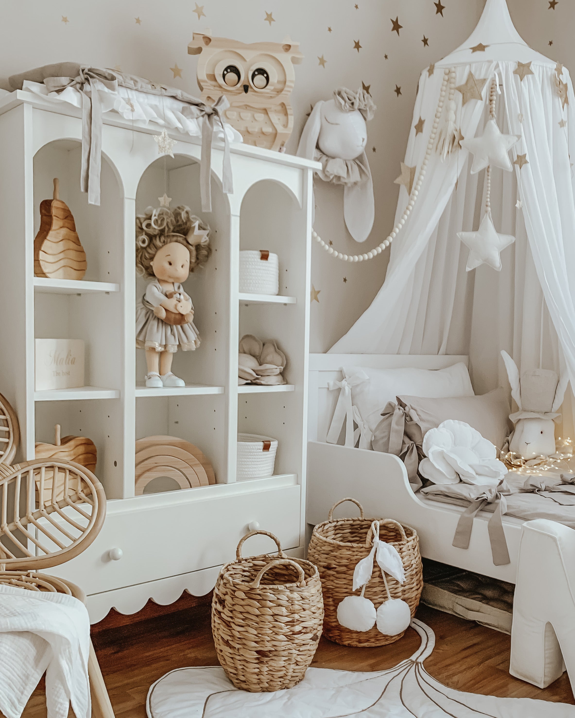 Wood Luck - Bücherregal Babushka off-white