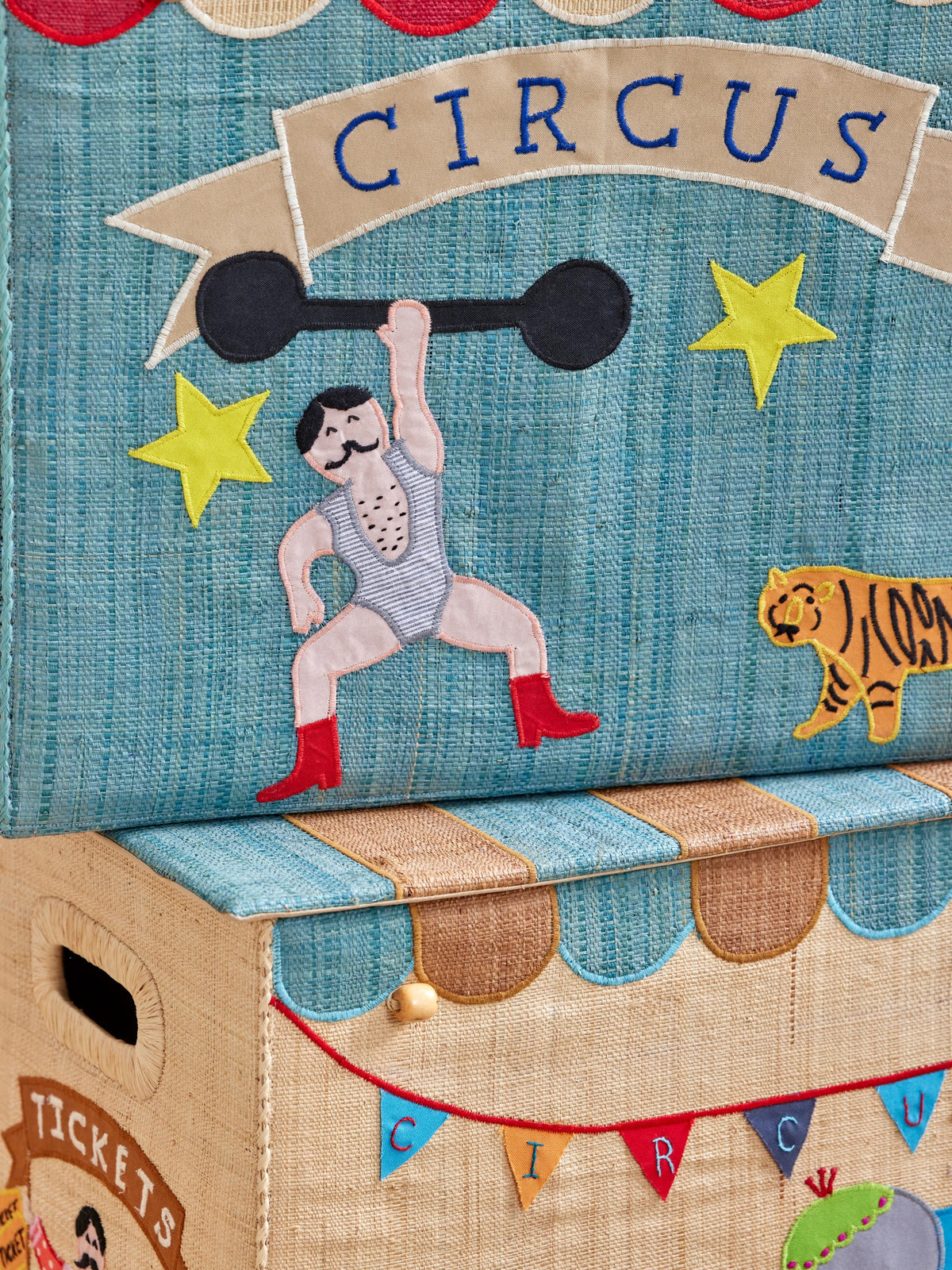 RICE - Aufbewahrungskorb Circus Blau