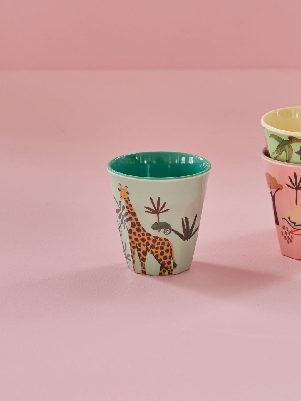 RICE - Becher aus Melamin Jungle Animal Blue klein