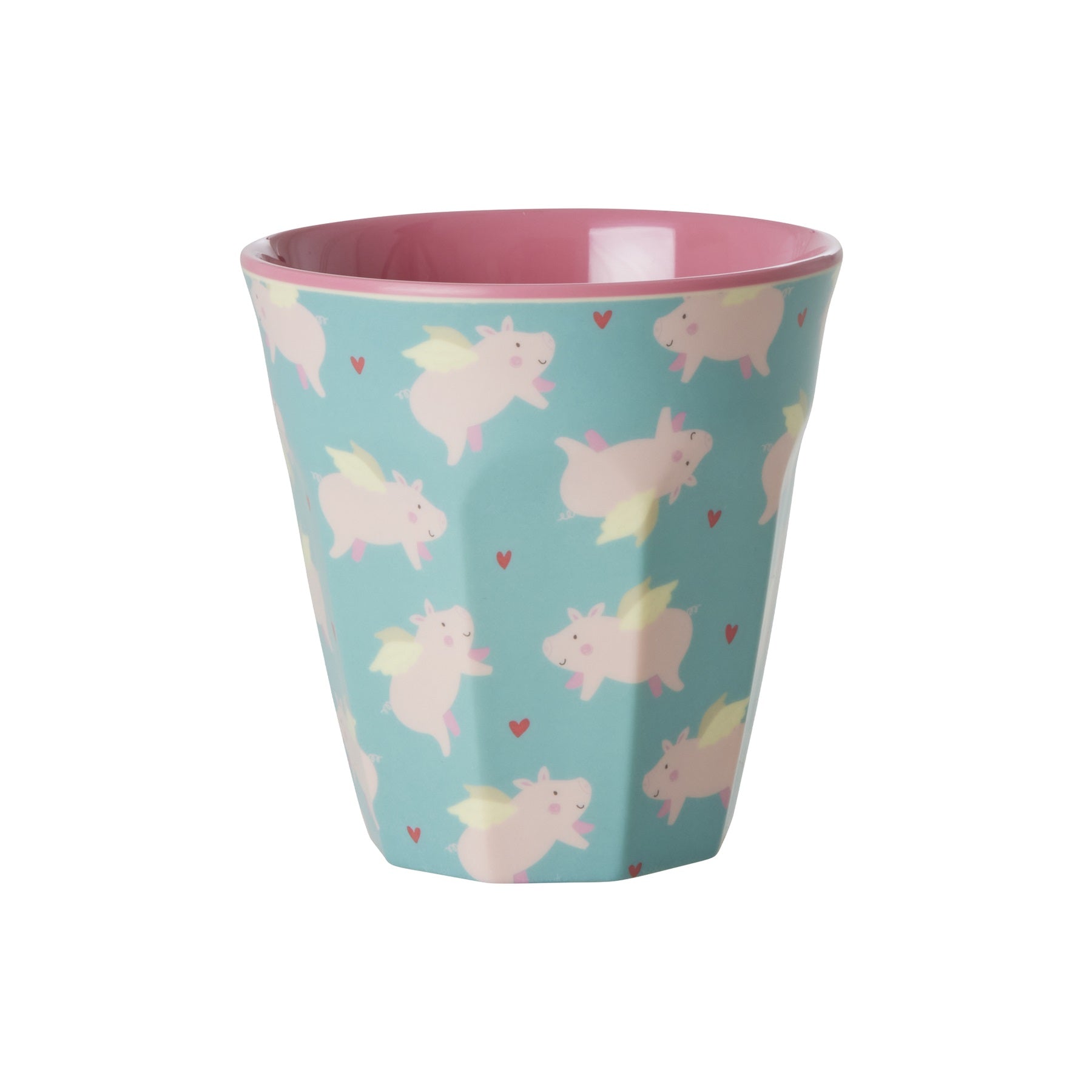 RICE - Becher aus Melamin Flying Pig Print klein
