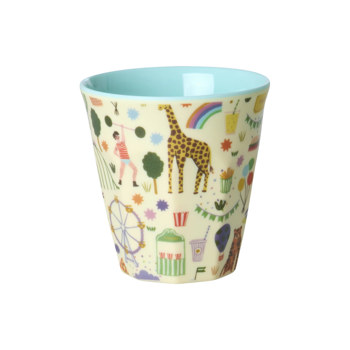 RICE - Becher aus Melamin Fun Fair Print Mint klein