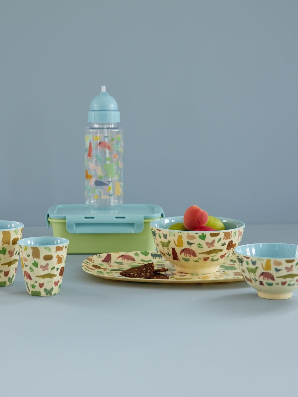 RICE - Becher aus Melamin Sweet Jungle Blue medium