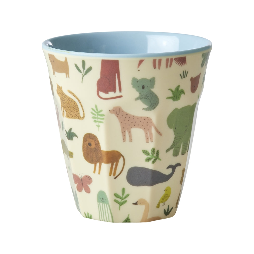 RICE - Becher aus Melamin Sweet Jungle Blue medium