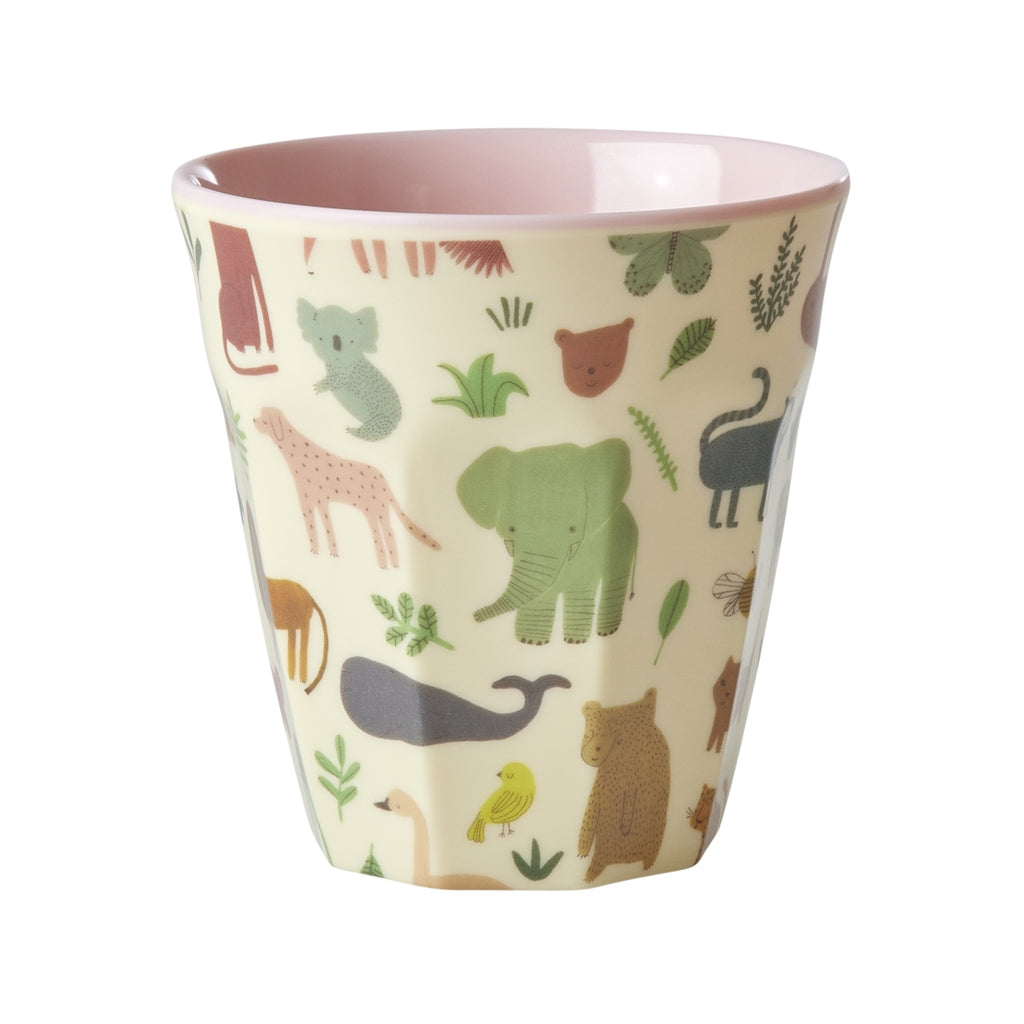 RICE - Becher aus Melamin Sweet Jungle Pink medium