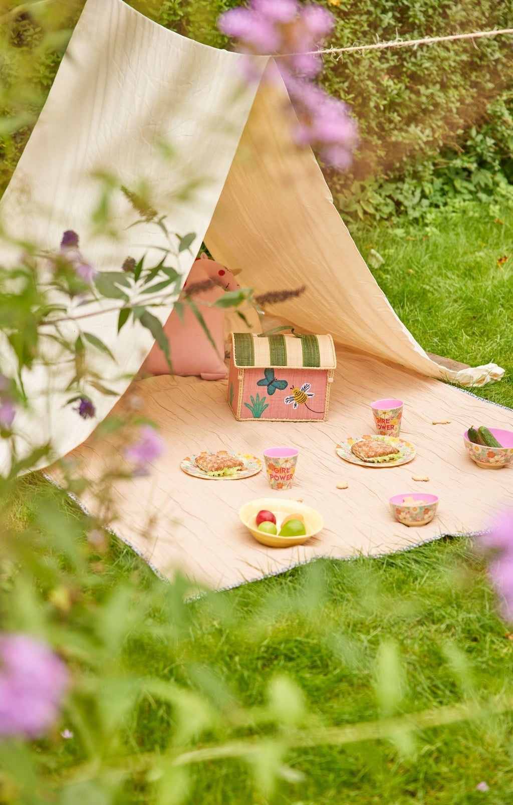 RICE - Becher aus Melamin Flower Power medium