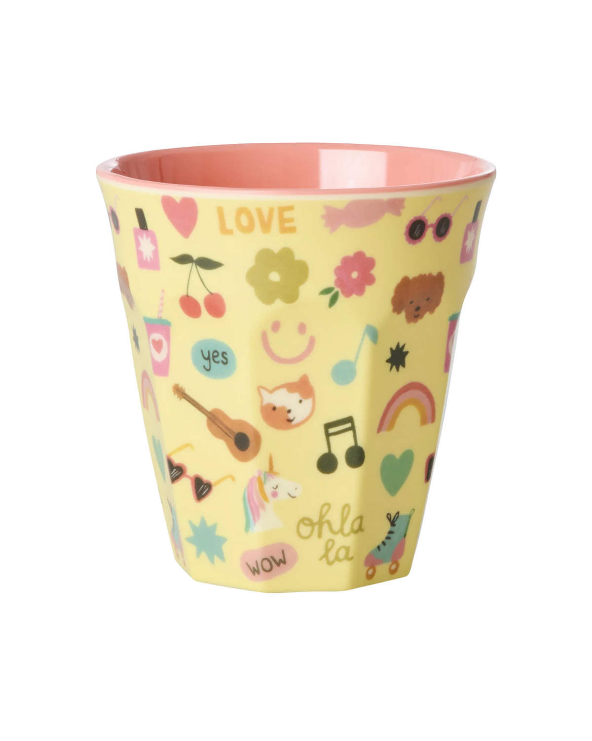 RICE - Becher aus Melamin Unicorn Love Print medium