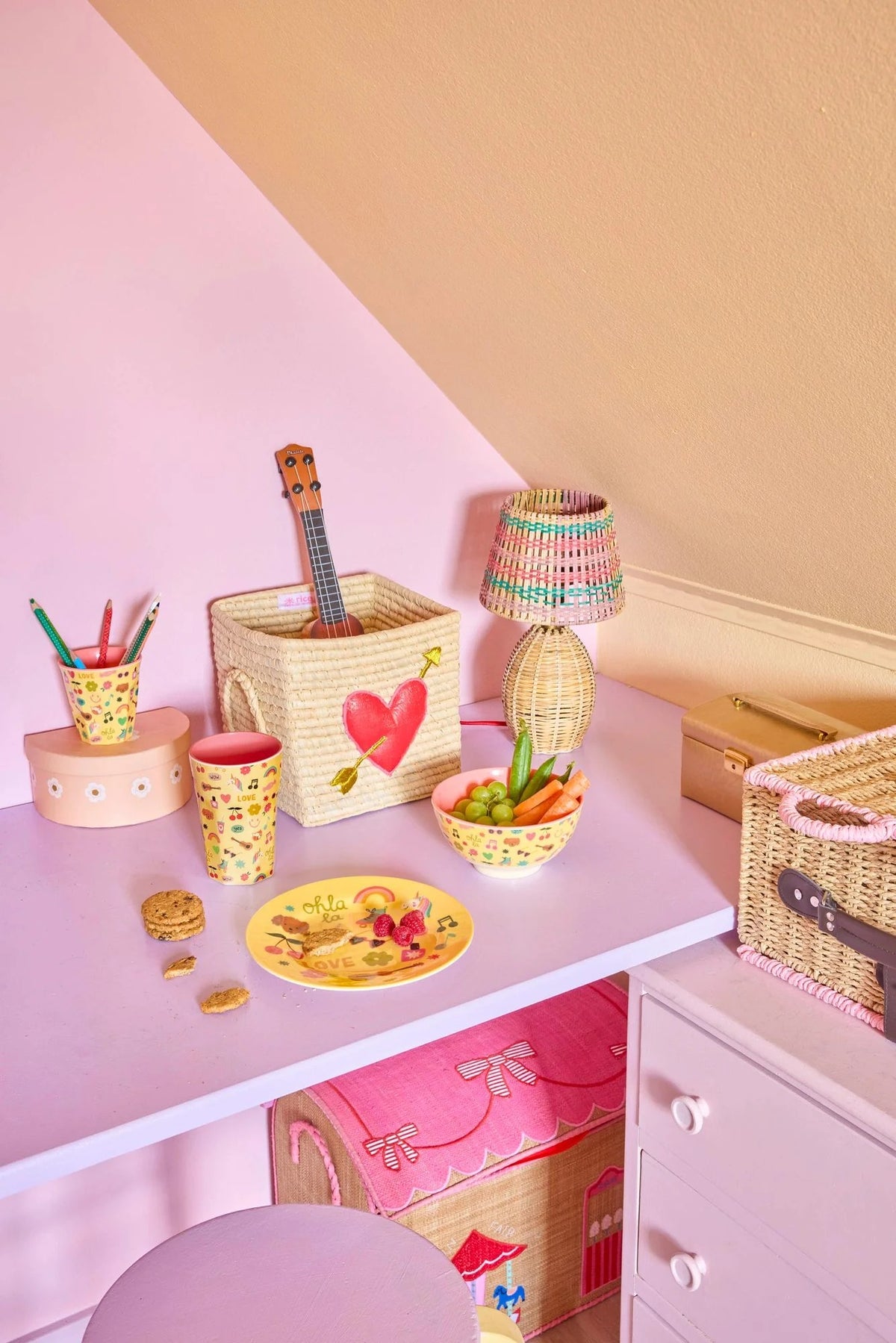 RICE - Becher aus Melamin Unicorn Love Print medium