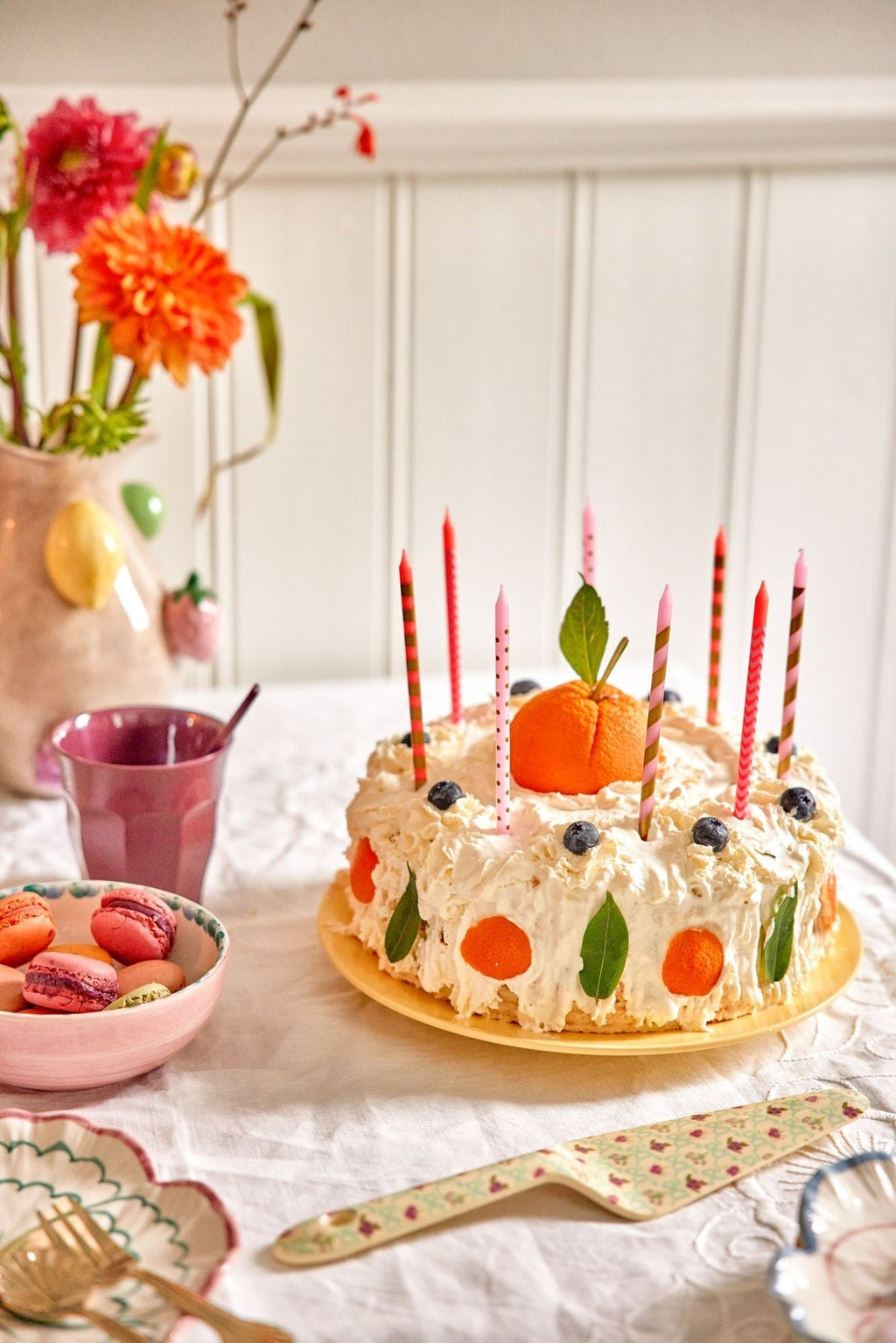 RICE - Kuchenkerzen Pink