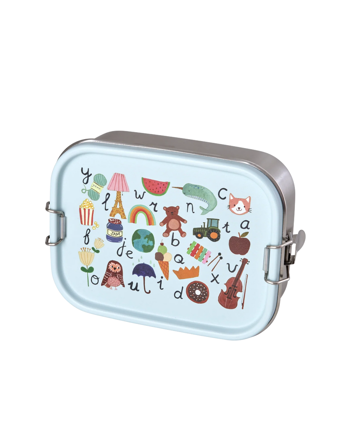 RICE - Lunchbox aus Edelstahl 800ml ABC Print Blau