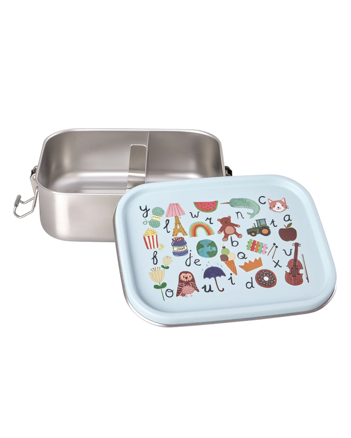 RICE - Lunchbox aus Edelstahl 800ml ABC Print Blau