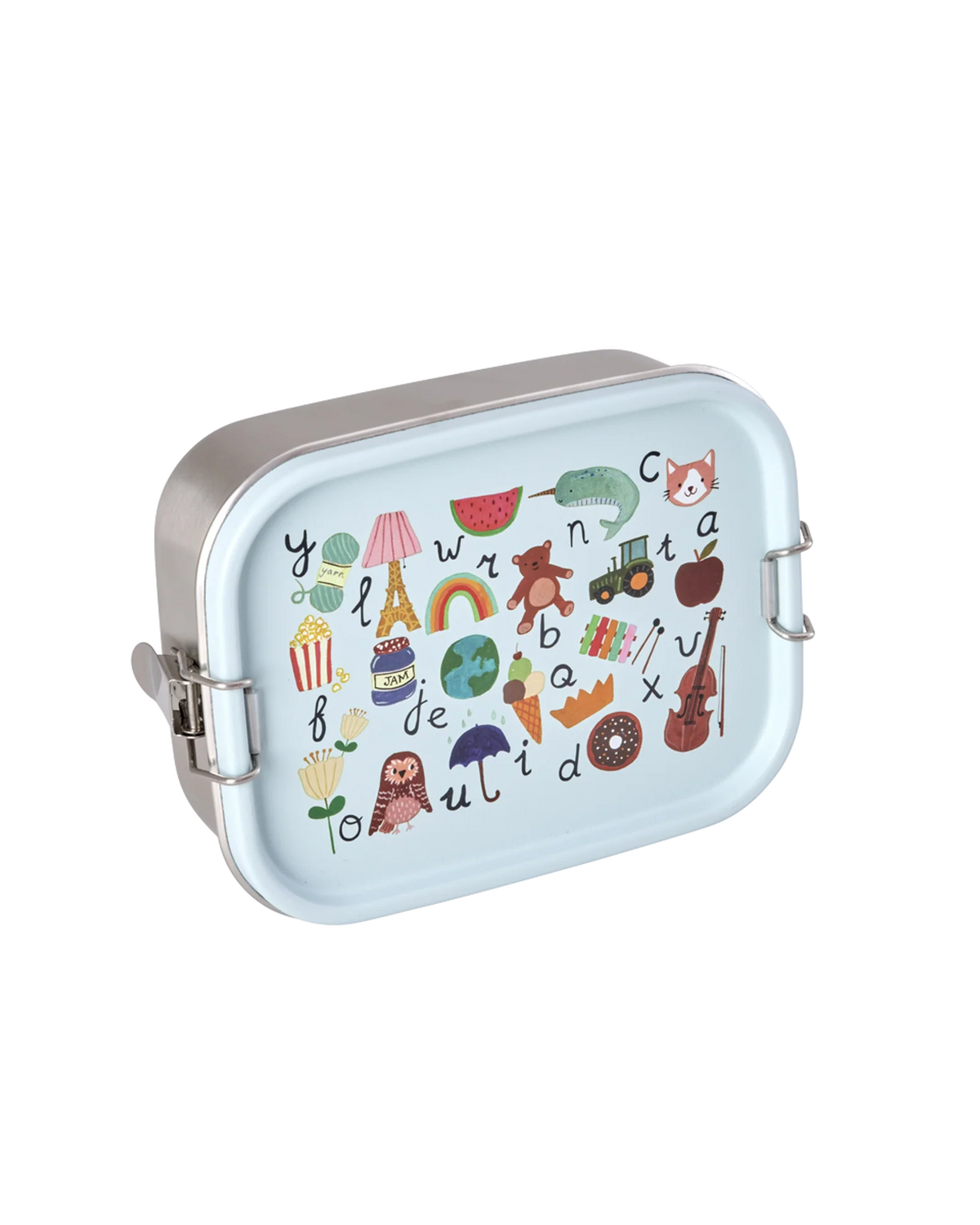 RICE - Lunchbox aus Edelstahl 800ml ABC Print Blau