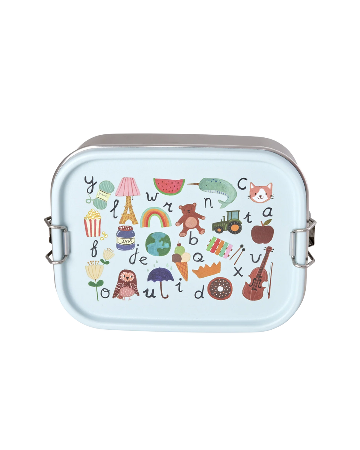 RICE - Lunchbox aus Edelstahl 800ml ABC Print Blau