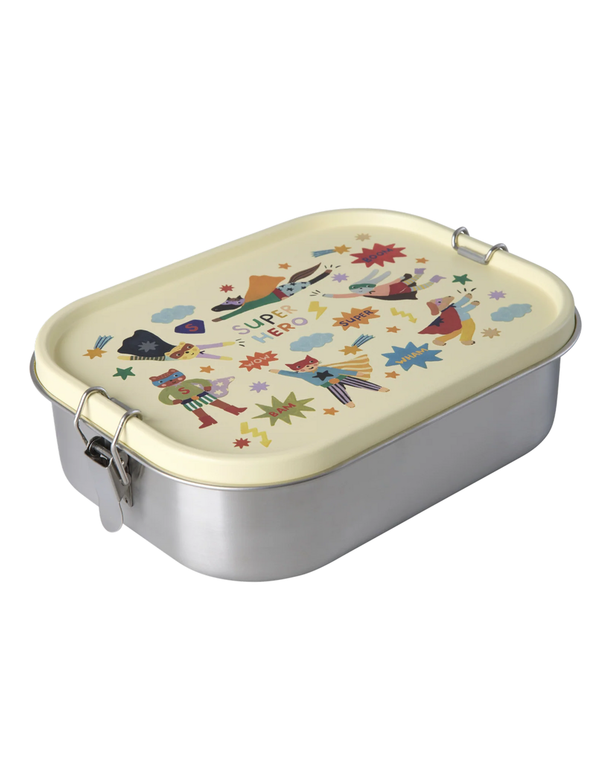 RICE - Lunchbox aus Edelstahl 1400ml Hero Print Creme