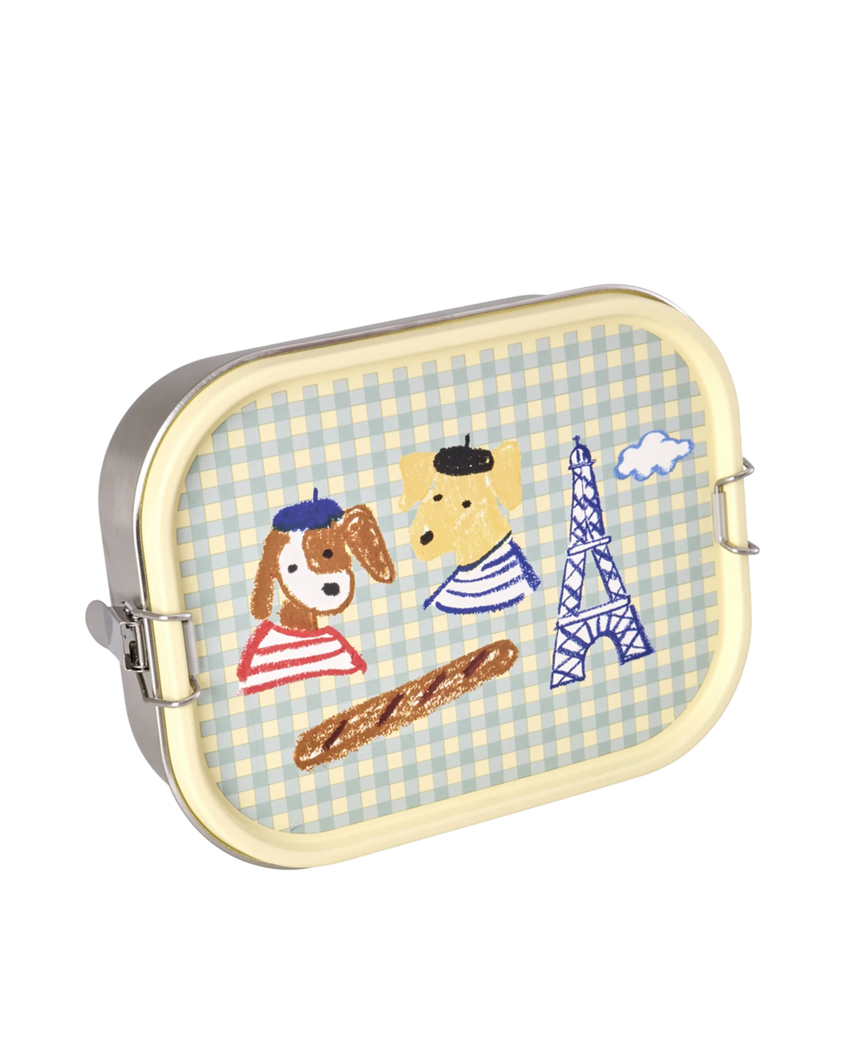 RICE - Lunchbox aus Edelstahl 1400ml Paris Print Blau