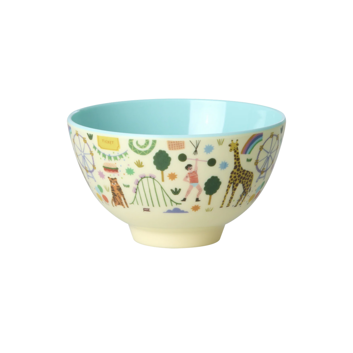 RICE - Schüssel aus Melamin Fun Fair Print Mint klein