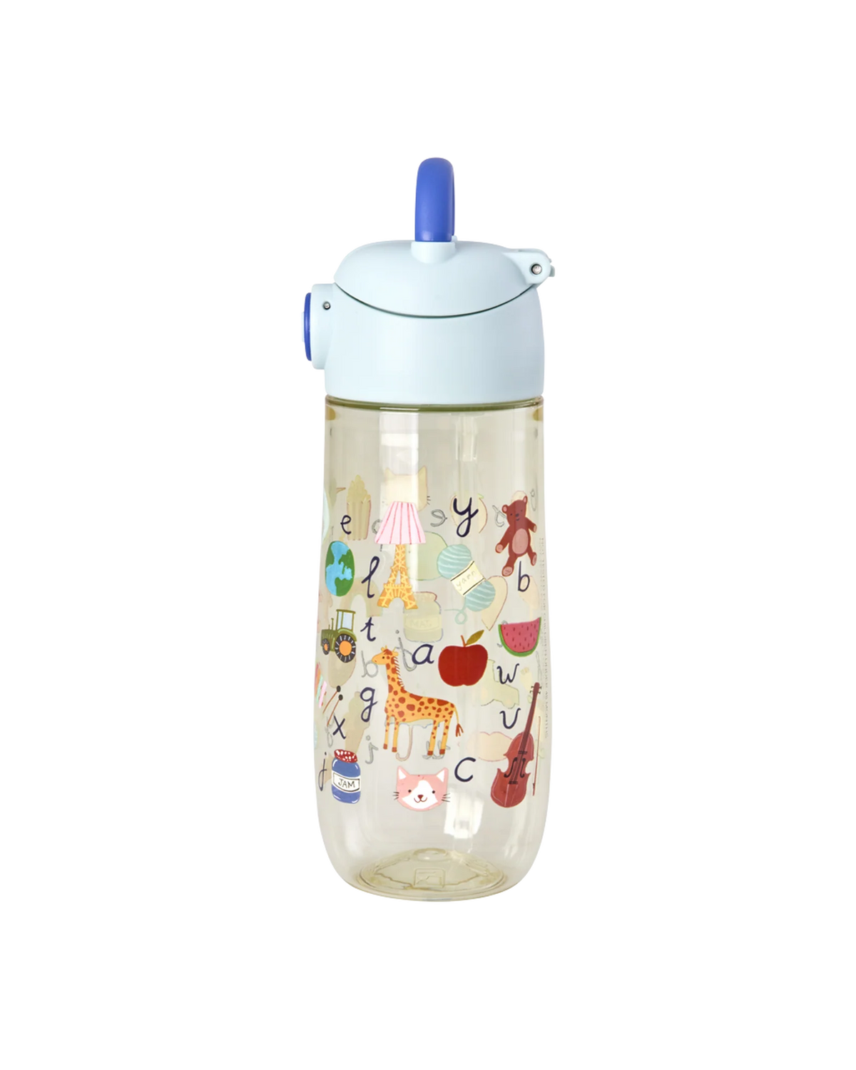 RICE - Trinkflasche 550ml ABC Print Blau