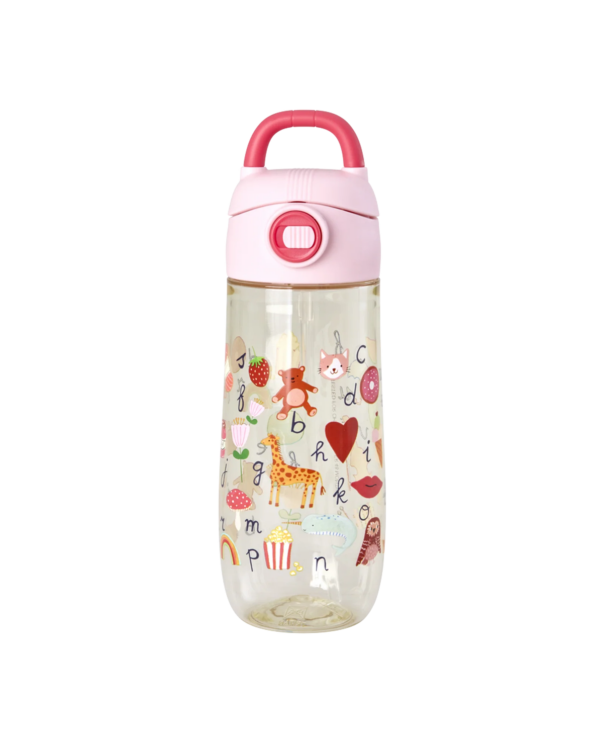 RICE - Trinkflasche 550ml ABC Print Rosa