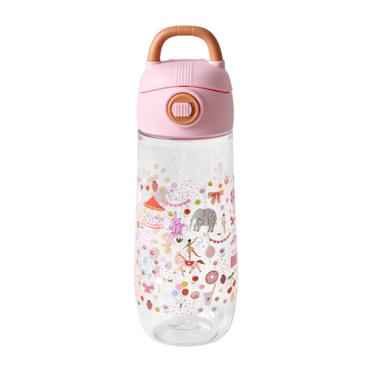 RICE - Trinkflasche 550ml Fun Fair Print Rosa