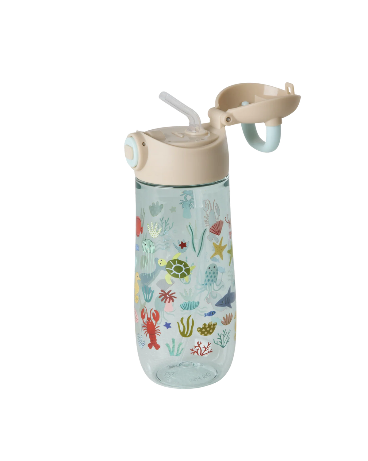 RICE - Trinkflasche 550ml Oceans Print Blau