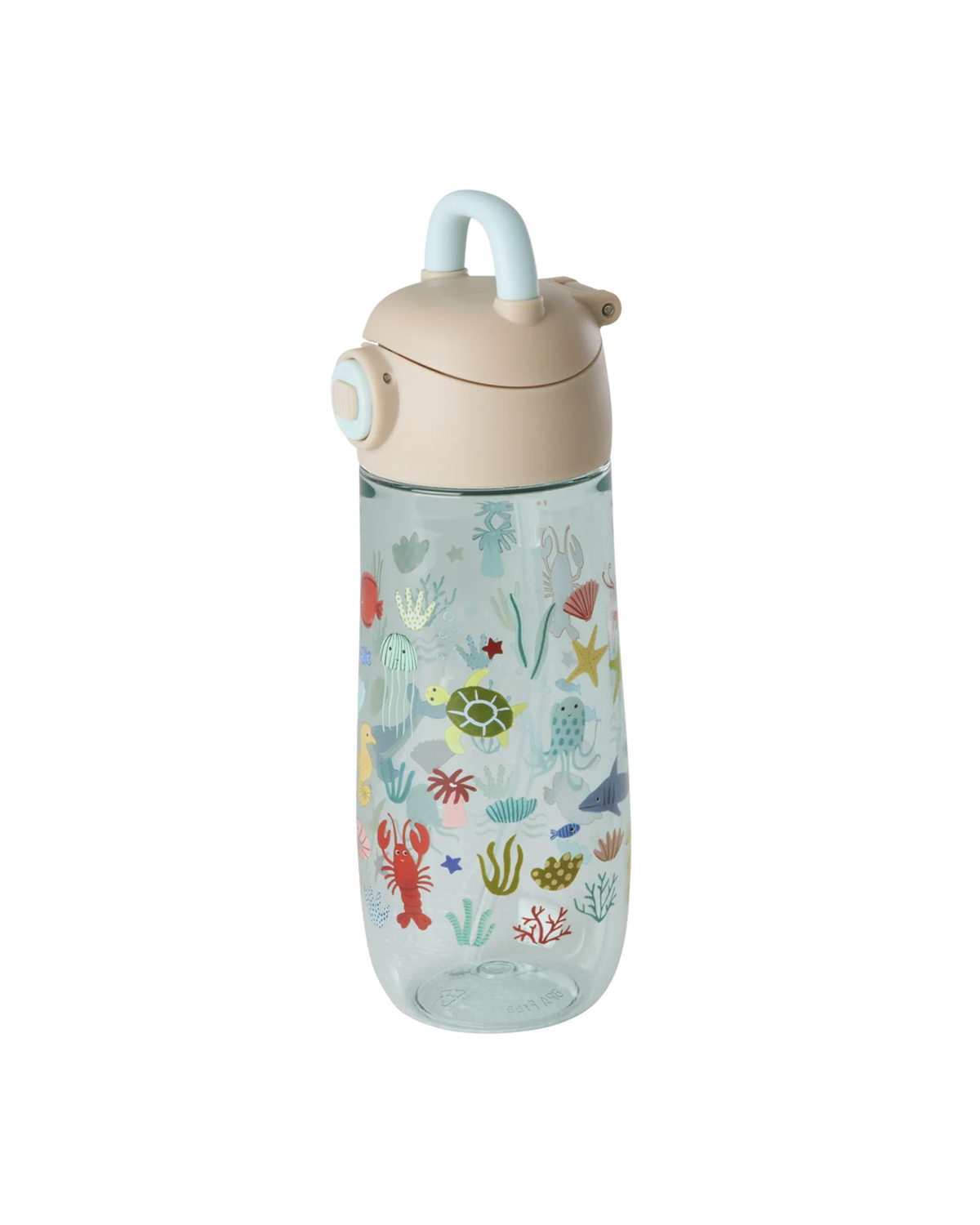 RICE - Trinkflasche 550ml Oceans Print Blau