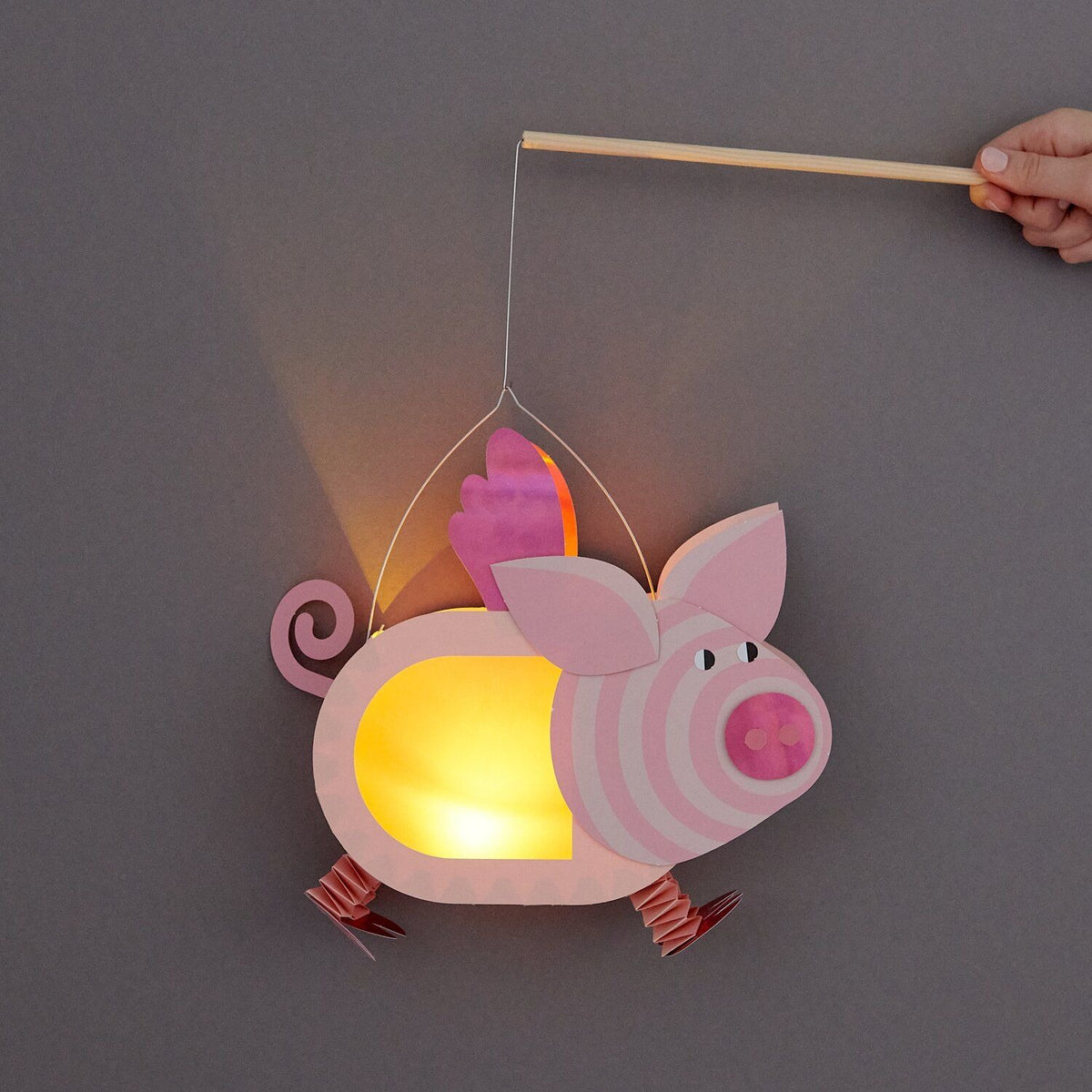 Rico Design - Bastelset Laterne: Schweinchen