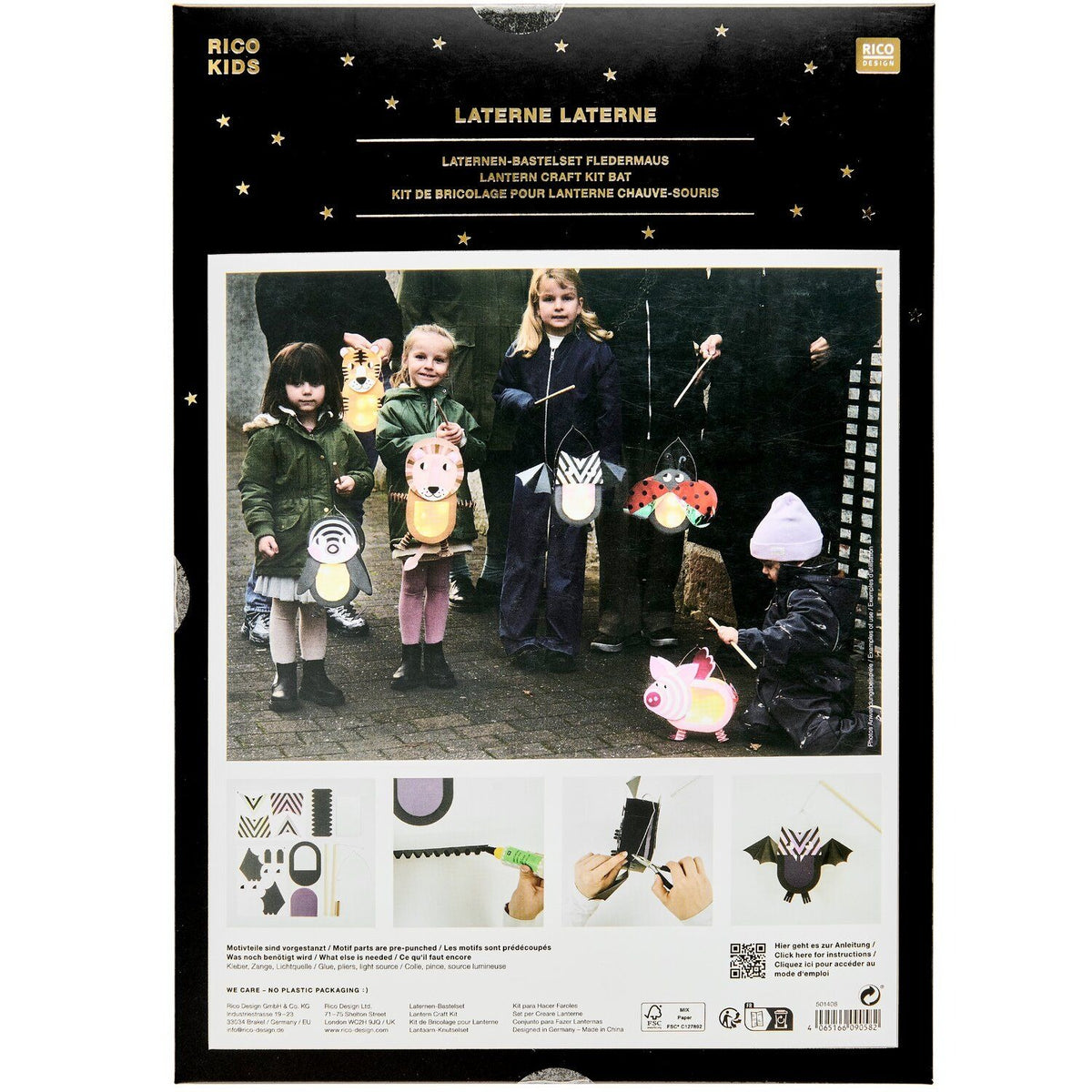 Rico Design - Bastelset Laterne: Fledermaus