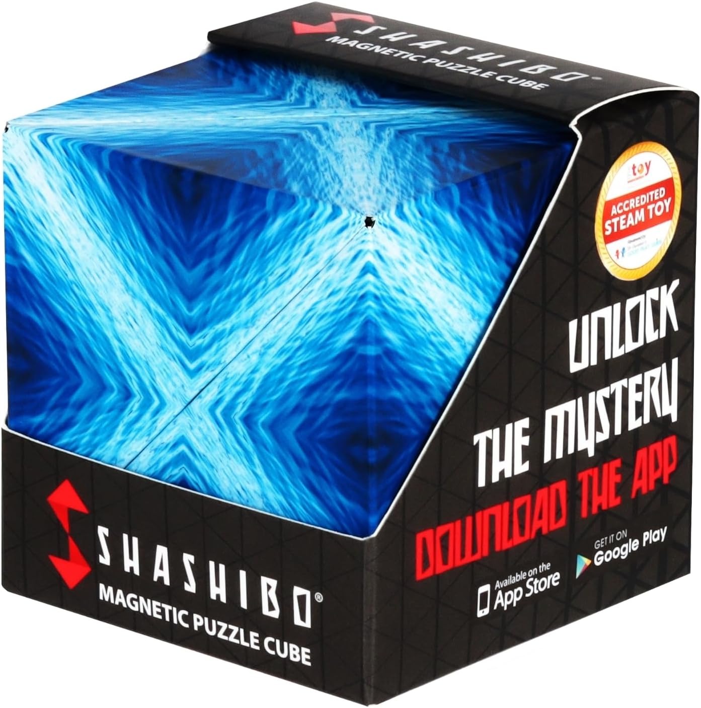 SHASHIBO - Geometrischer Magnetwürfel Blue Planet