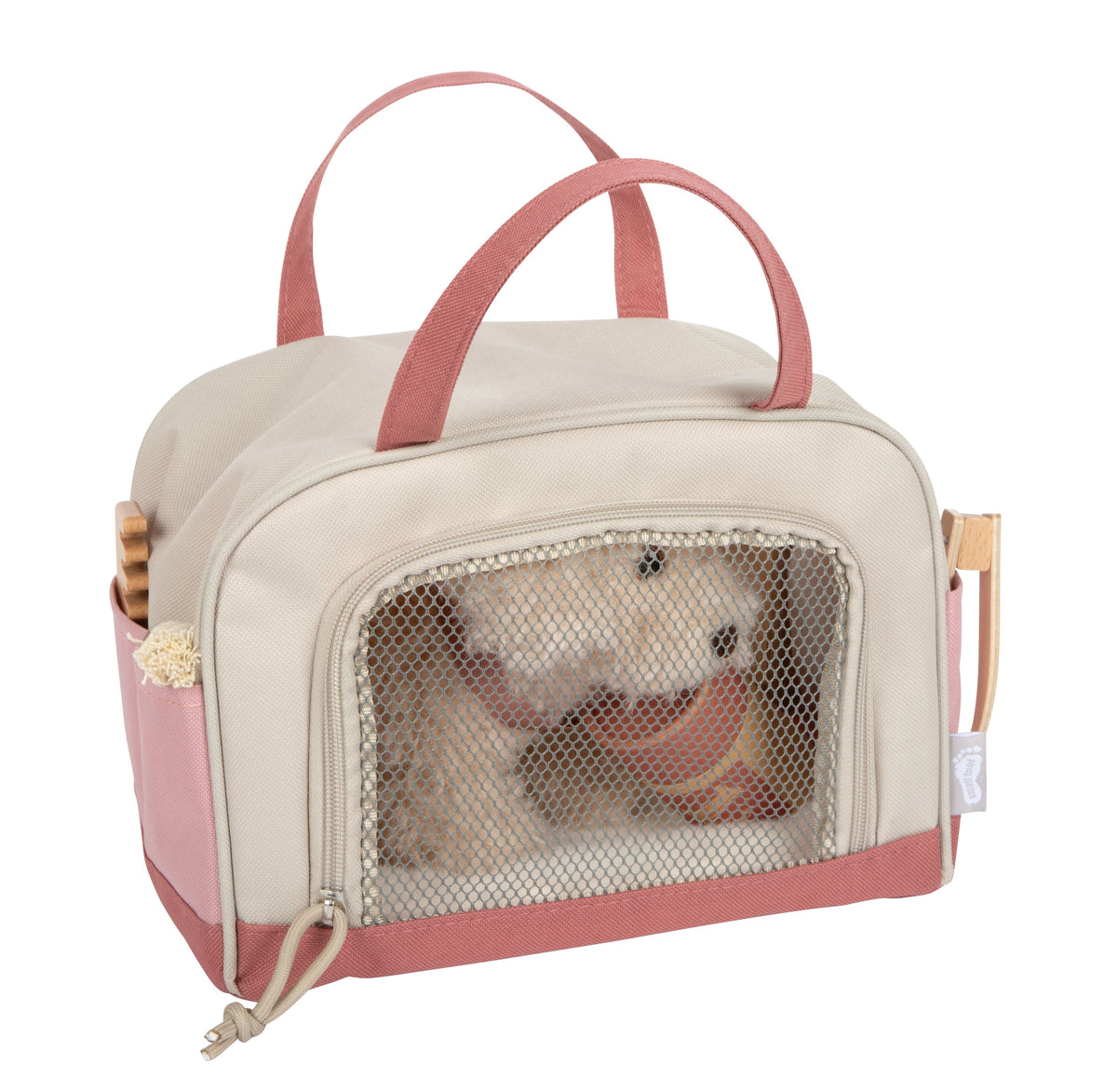 small foot - Hund mit Tasche und Pflege-Set rosa