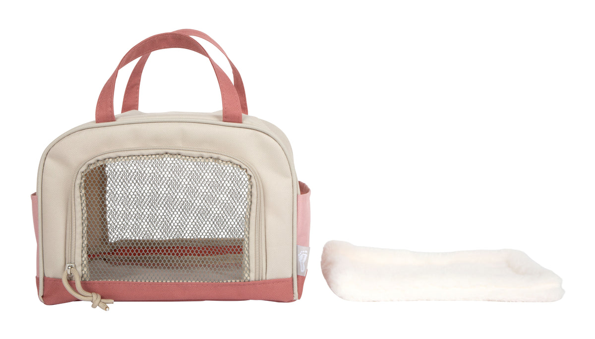 small foot - Hund mit Tasche und Pflege-Set rosa