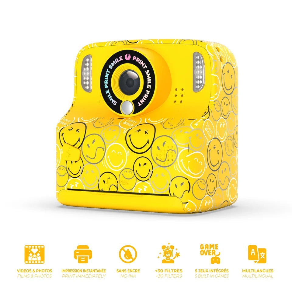 MOB - Kinderkamera mit Sofortdruck Smiley Gelb