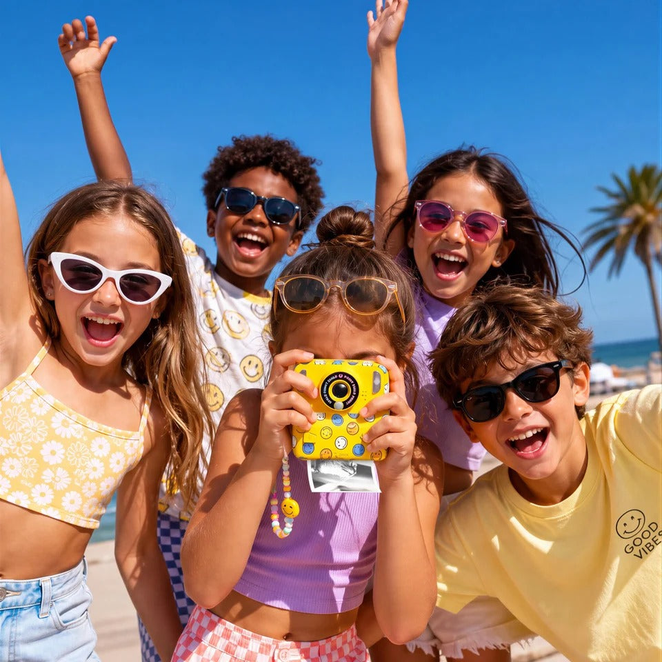 MOB - Kinderkamera mit Sofortdruck Smiley Gelb
