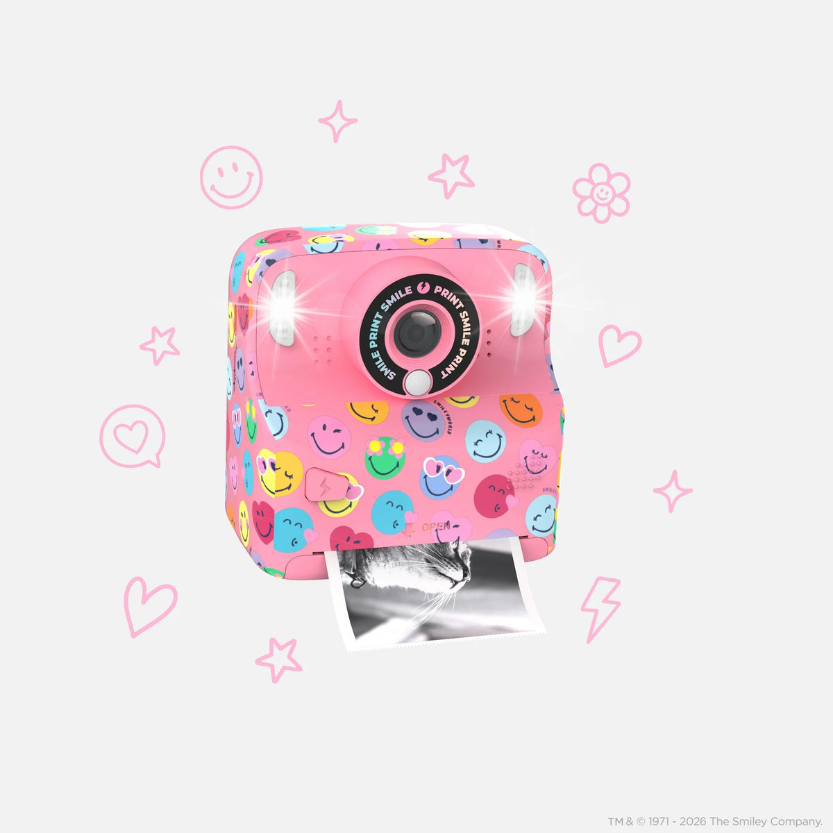 MOB - Kinderkamera mit Sofortdruck Smiley Pink