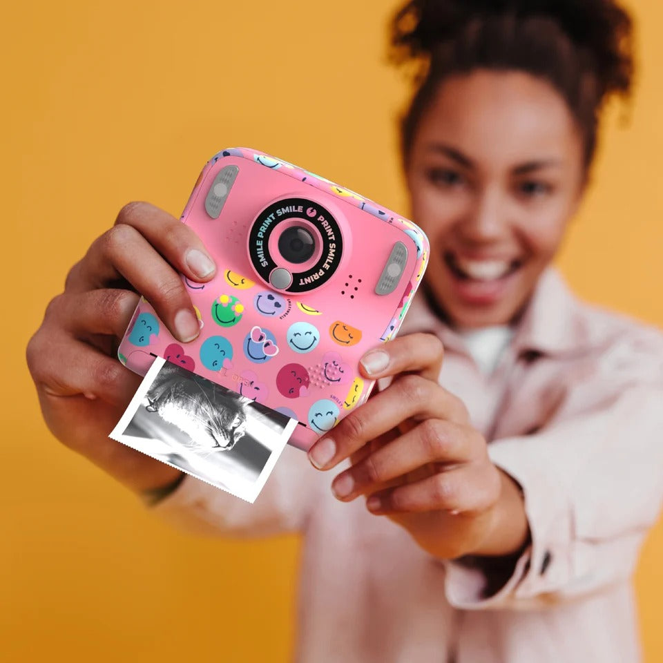 MOB - Kinderkamera mit Sofortdruck Smiley Pink