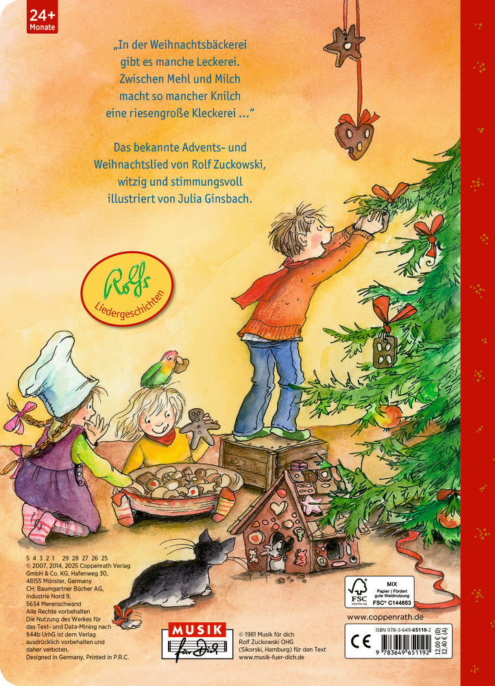 Spiegelburg - Buch: In der Weihnachtsbäckerei mit Adventskalender