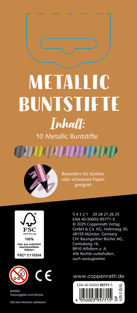 Spiegelburg - Metallic-Buntstifte: 10 Farben