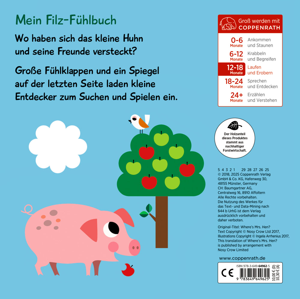 Spiegelburg - Filz-Fühlbuch: Kuckuck, kleines Huhn!