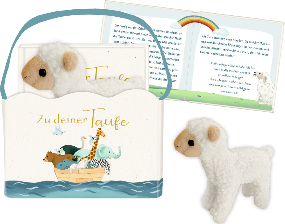 Spiegelburg - Geschenkset Buch u. Lamm - Zu deiner Taufe (Arche Noah)