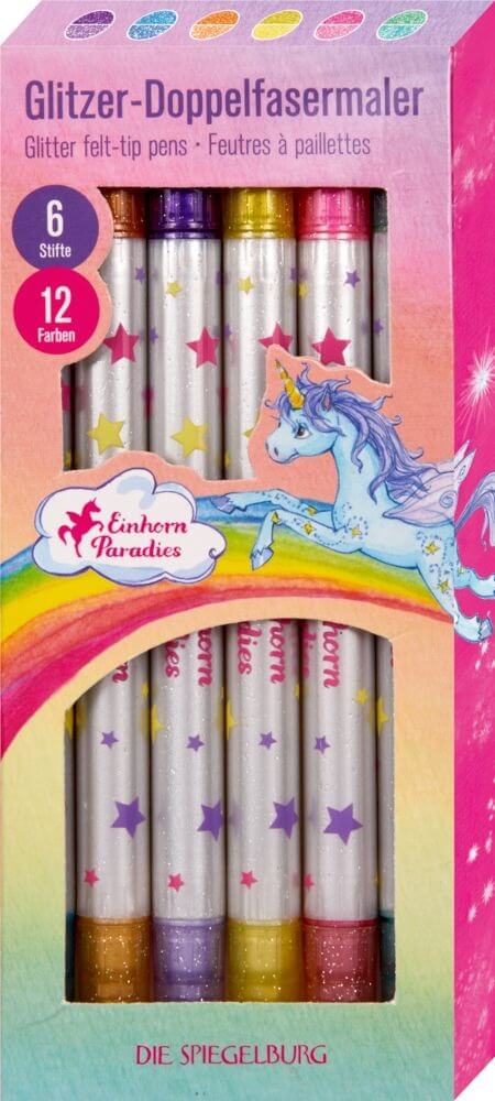 Spiegelburg - Glitzer-Doppelfasermaler Einhorn