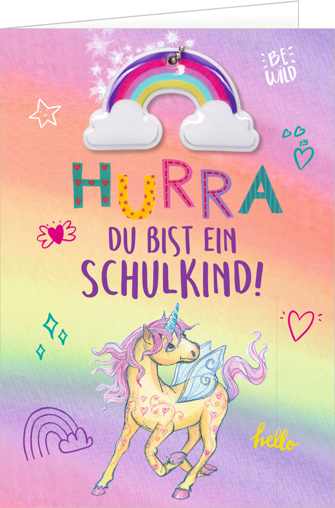 Spiegelburg - Grußkarte Schulkind Einhorn
