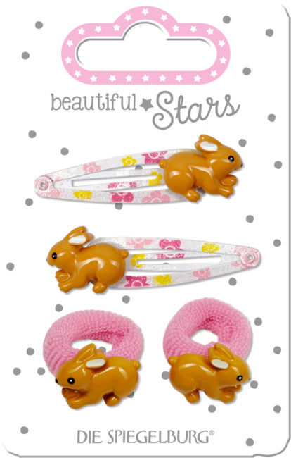 Spiegelburg - Haarclip + Haargummi Hase